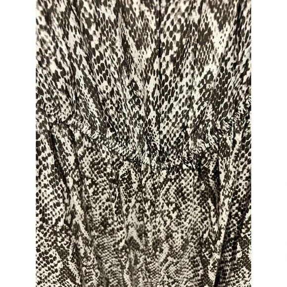 Bl^nk London Anthropologie  Animal Print Wide Leg Jumpsuit Off Shoulder Large - Picture 7 of 11